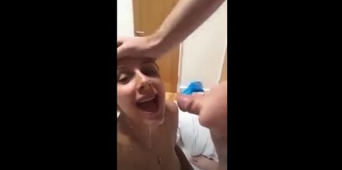 Full Load Of Sticky Snapchat Cum On Her Face